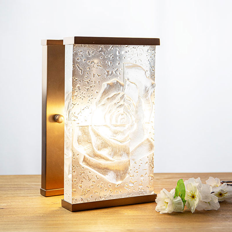 Obdĺžnikové glazované sklenené ozdobné lampy