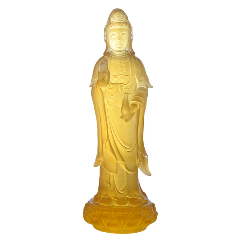 Sklenená socha Guanyin Bodhisattva