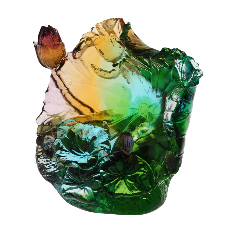 Ozdoby zo sklenenej plastiky z lotosových listov