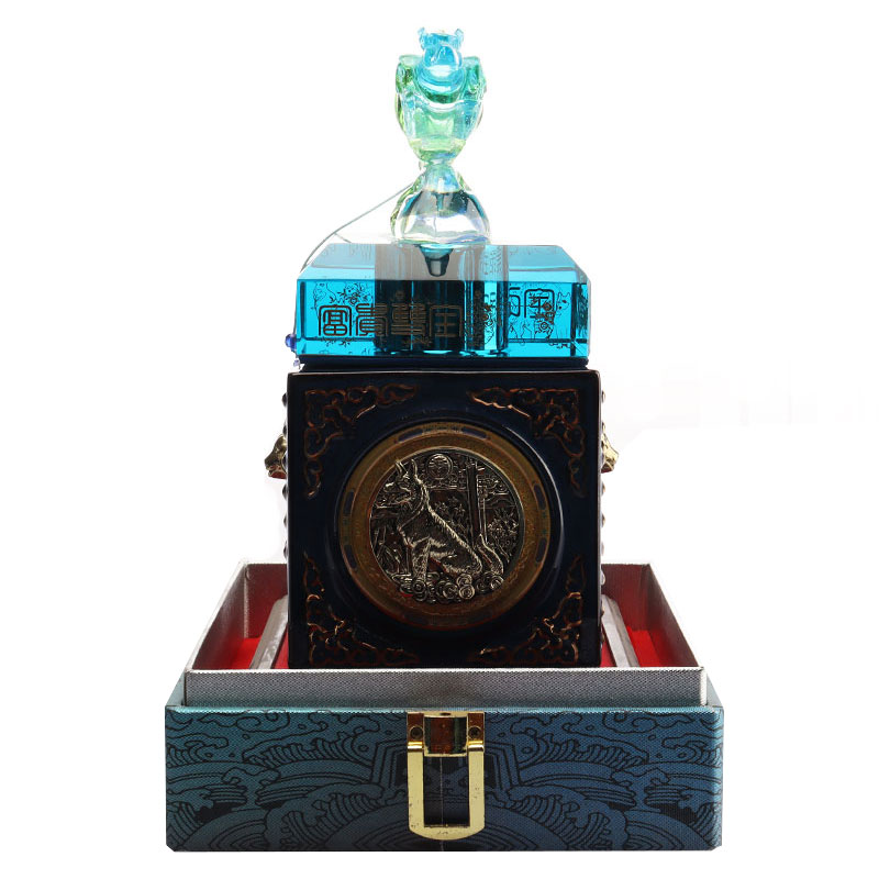 Modrý jeleň uzáver fľaše ozdobné ozdoby riad sklenená fľaša na víno