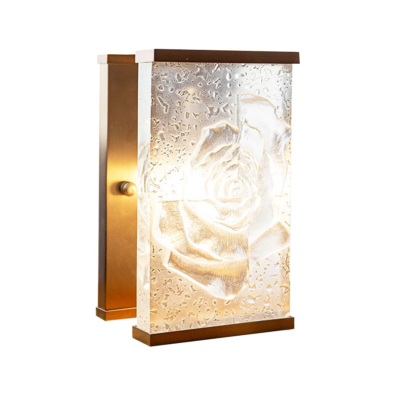 Obdĺžnikové glazované sklenené ozdobné lampy