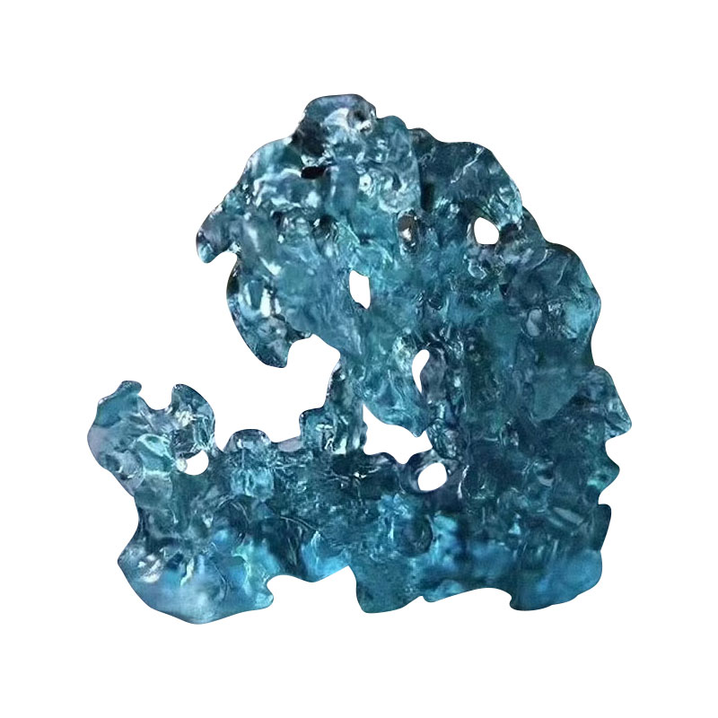 Modré sklenené ozdoby v tvare skaly