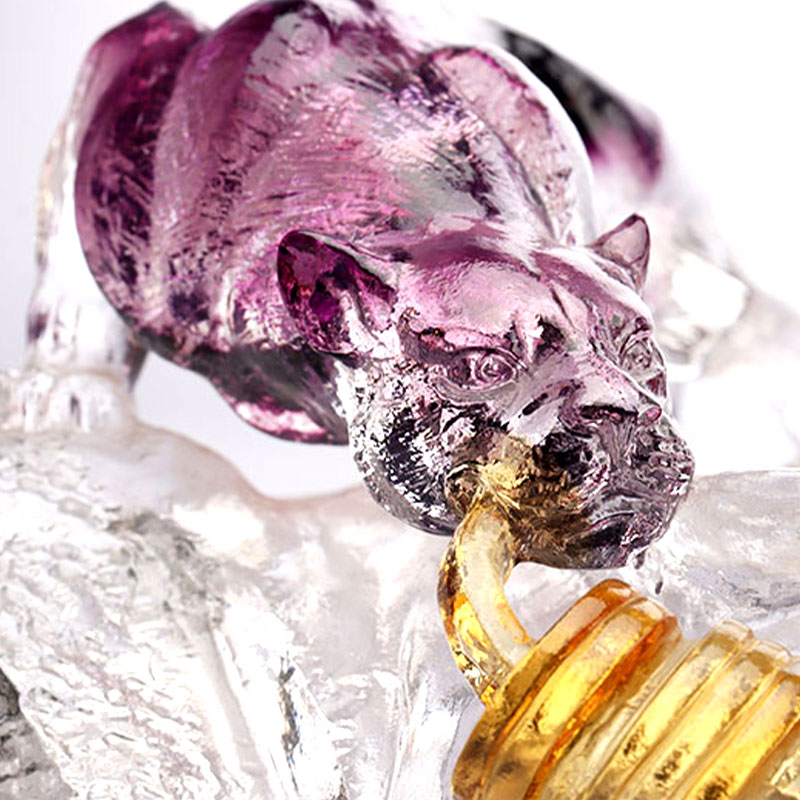 Umelecký dekoratívny sklenený oválny podnos na ovocie