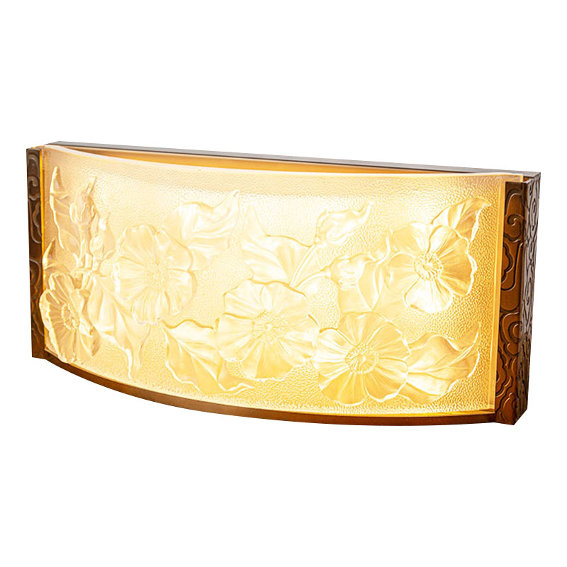 Sklenené ozdobné lampy so vzorom kvetu ibišteka