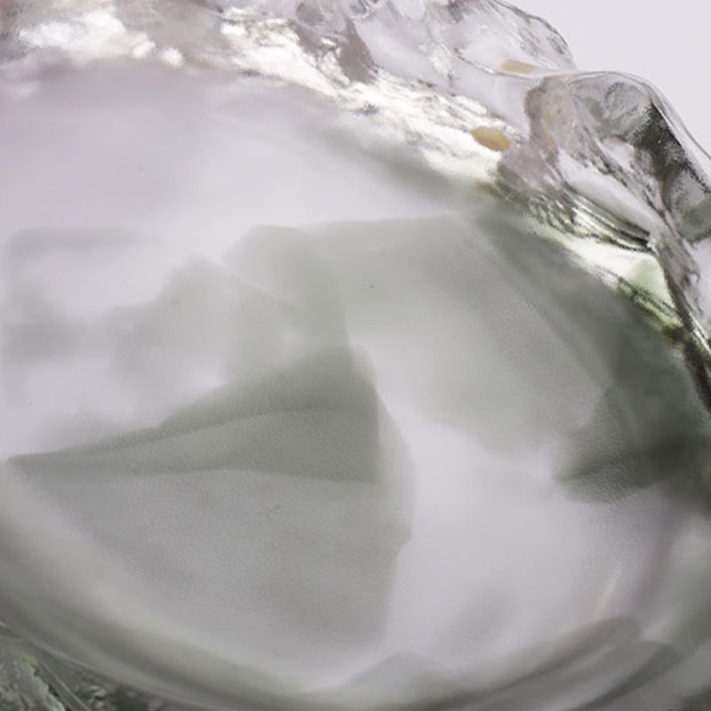 Umelecký dekoratívny sklenený oválny podnos na ovocie