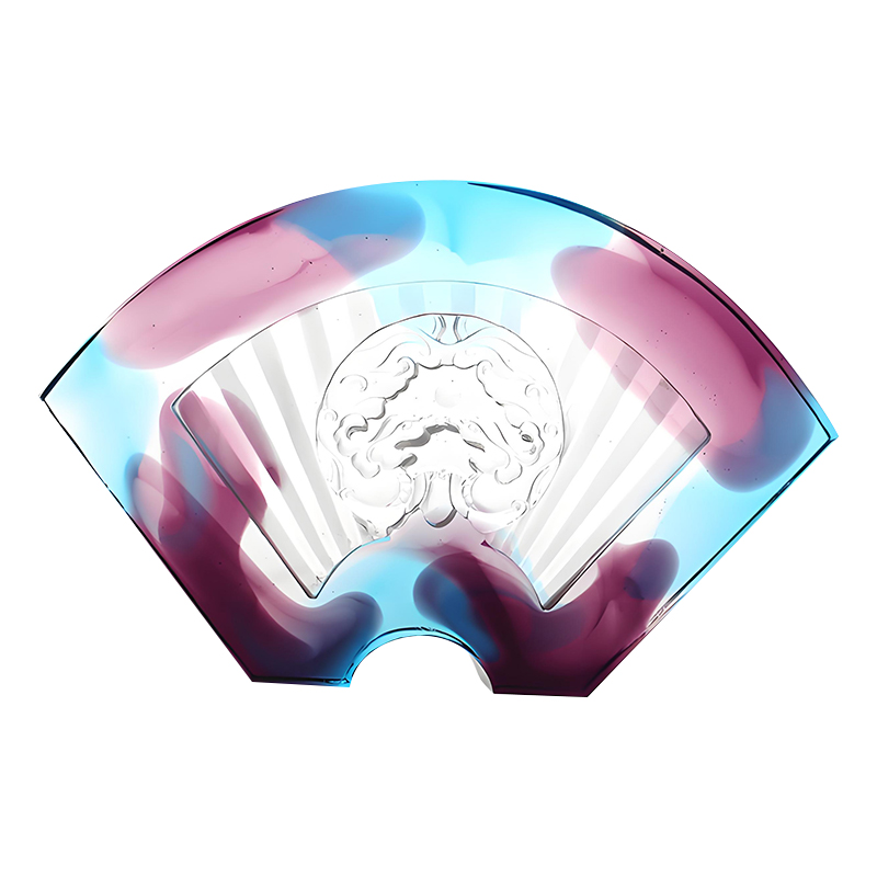 Čínske vejárovité glazované sklenené ozdoby