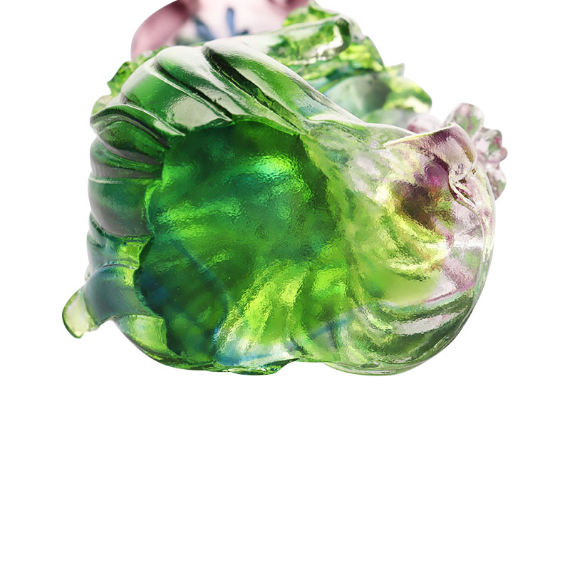 Krištáľový sklenený svietnik v tvare lotosu