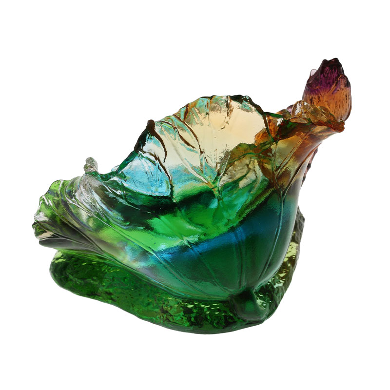 Ozdoby zo sklenenej plastiky z lotosových listov