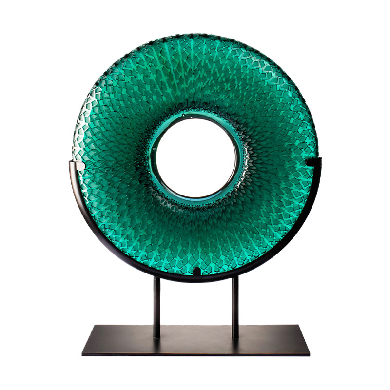 Kruhové kotúče s bambusovými listami