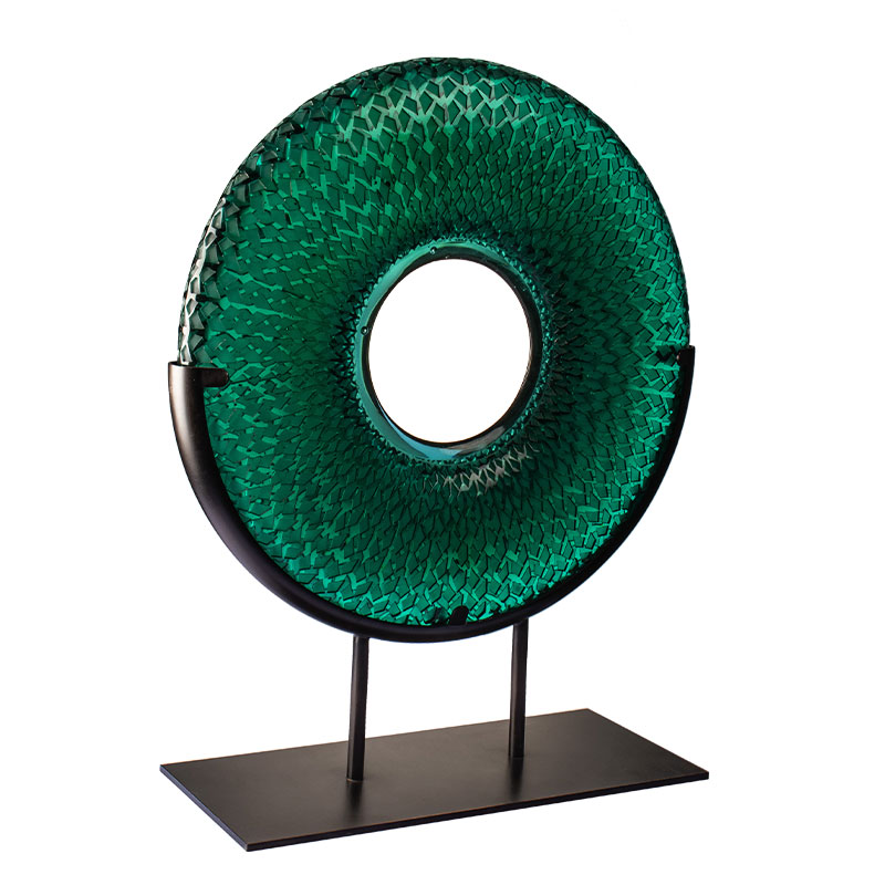 Kruhové kotúče s bambusovými listami