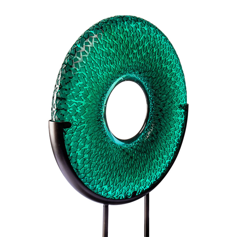 Kruhové kotúče s bambusovými listami