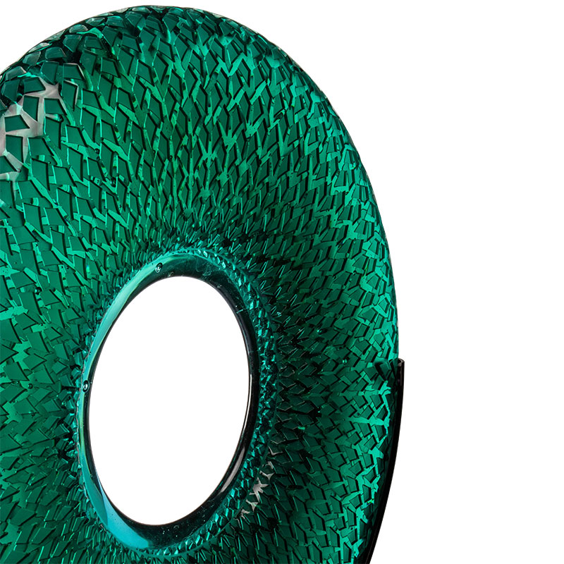 Kruhové kotúče s bambusovými listami